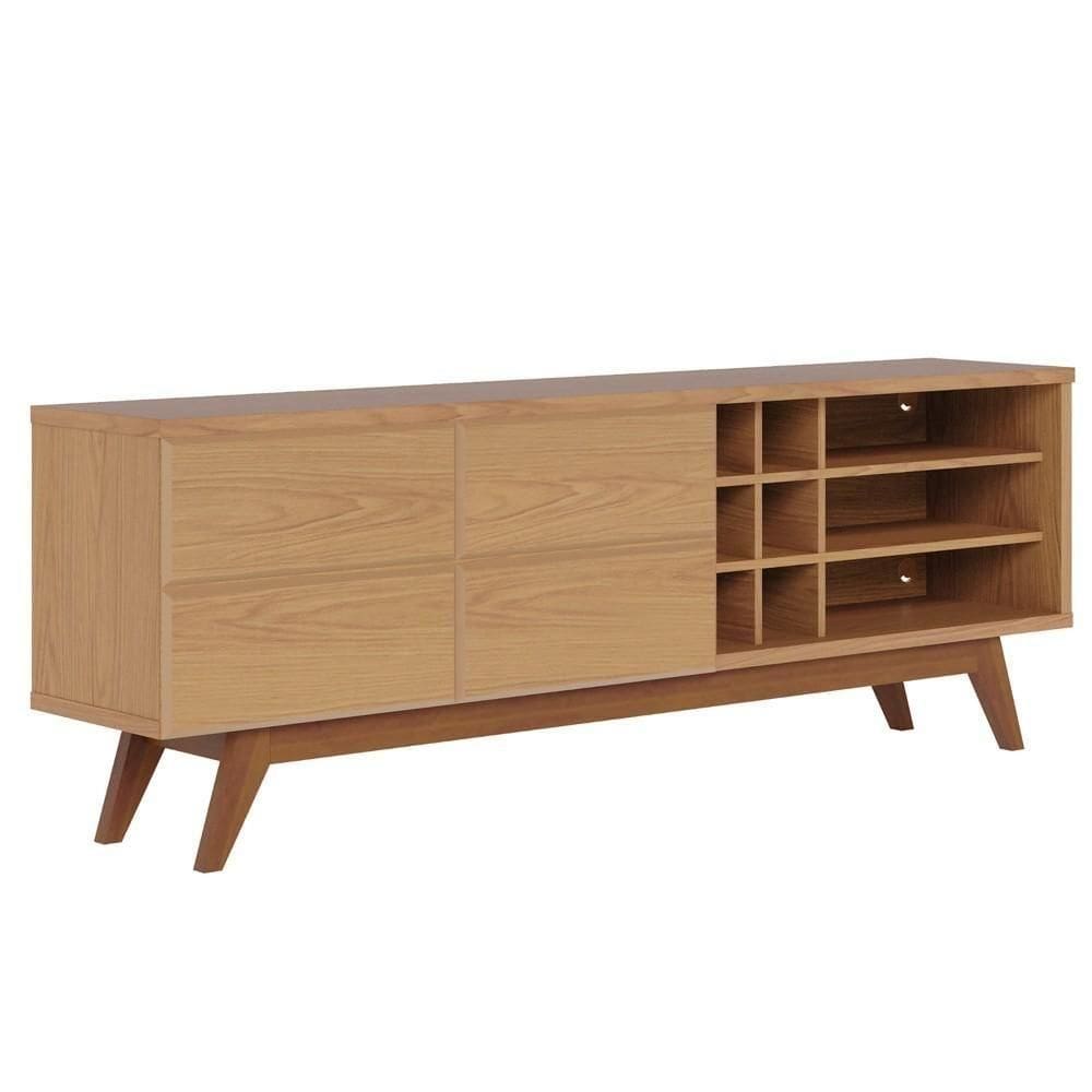 Rack Para Sala Bancada De 70 Pol 180cm Noruega C05 Freijó - Mpozenato