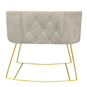 Mini Berço Aconchego Com Balanço Suede Bege D`classe Decor