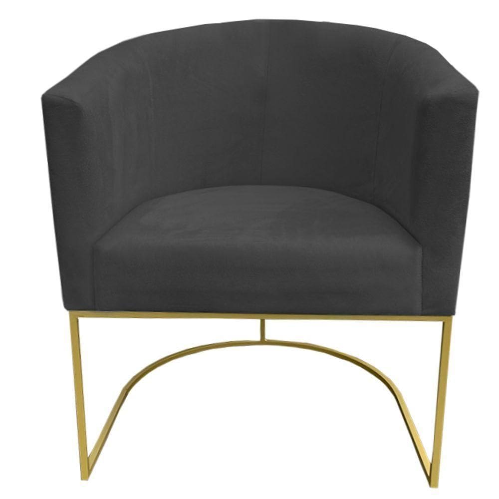 Poltrona Paola Base De Ferro Sued Grafite D`classe Decor