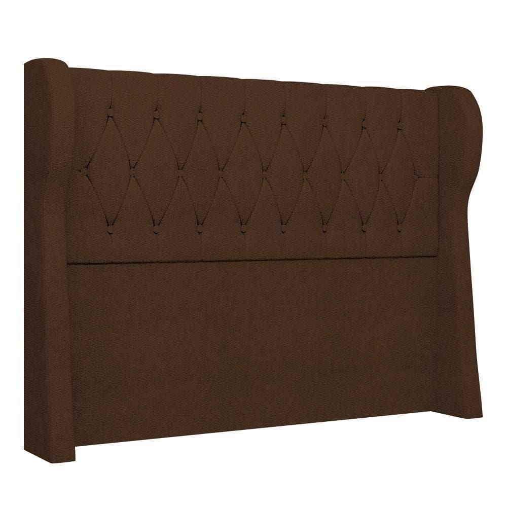 Cabeceira Casal Cama 140cm Malva I02 Bouclê Marrom - Mpozenato