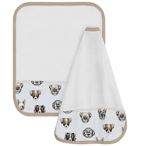 Toalhinha De Boca Tecebem Baby Malha 02 Peças Kinder Agnes 30cmx34cm Bege