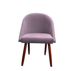 Cadeira Poltrona Arredondada Suede Rosa Bebê D`classe Decor