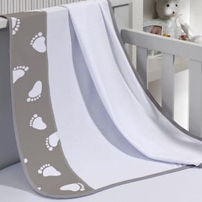 Cueiro Simples Tecebem Baby Mia Malha Estampado Kinder 80cmx90cm Cinza