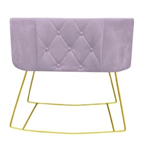 Mini Berço Aconchego Com Balanço Suede Rosa Bebê D`classe Decor