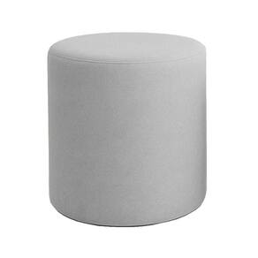 Puff Beca Cilindro Suede Live - 7 Decor Prata