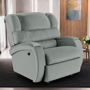 Poltrona Do Papai Reclinável Kalie Power Elétrica Fh9 Pu Cinza - Mpozenato
