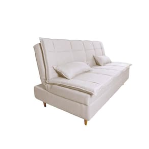 Sofá Cama 3 Lugares 197cm Soho Suede Nude Herrero Decor Nude Areia