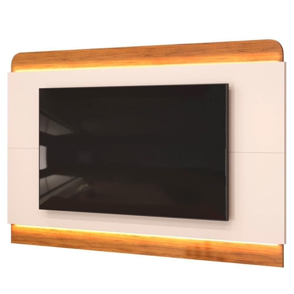 Painel Para Suspenso 75 Pol 219cm Com Led Collie D04 Off White-freijó - Mpozenato