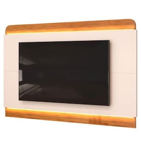 Painel Para Suspenso 75 Pol 219cm Com Led Collie D04 Off White-freijó - Mpozenato