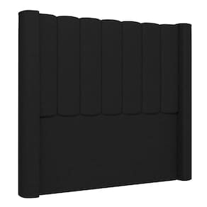 Cabeceira Casal King Cama 195cm Claire I02 Linho Preto - Mpozenato