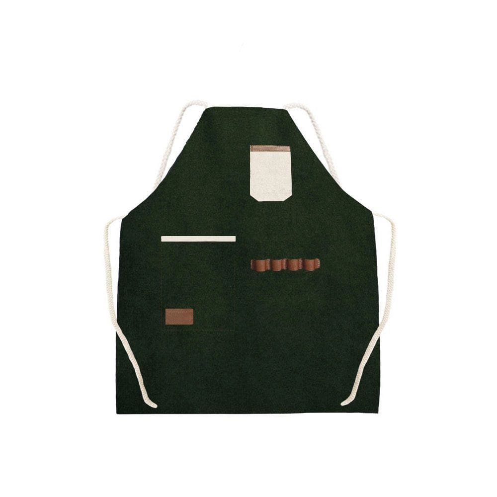 Avental Jardinagem Pintura Artesanato Verde Escuro