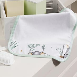 Kit Toalhinha De Boca Com 02 Peças Tecebem Baby Malha 100% Algodão Mara Branco