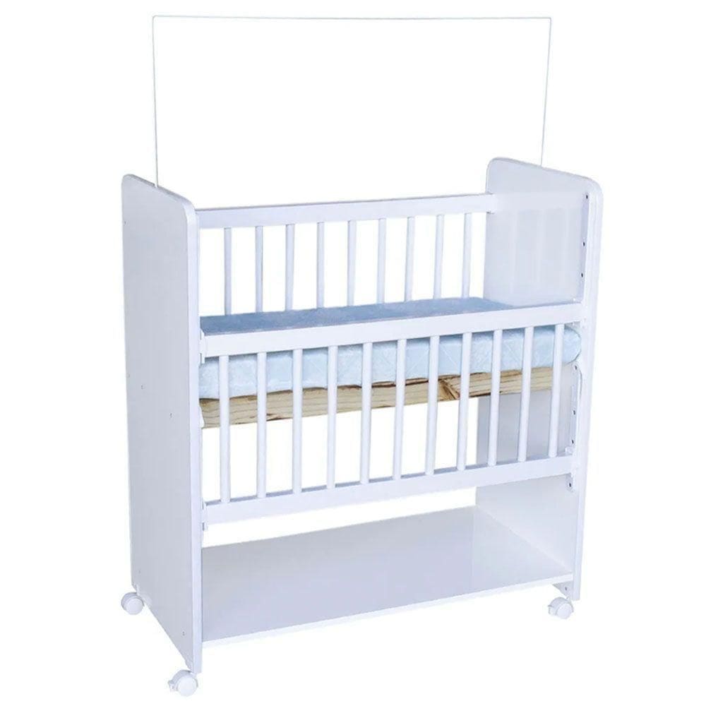 Mini Berço New Baby Bed Side Grade Móvel + Colchão Cor:branco