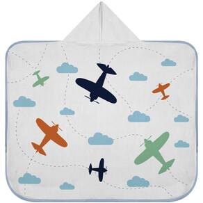 Toalha Baby C- Capuz Tecebem Estampada Kinder Frederico 70cmx90cm Azul