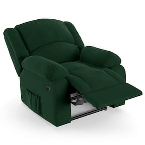 Poltrona Do Papai Reclinável Pietra Power Elétrica Usb Fh9 Veludo Verde - Mpozenato