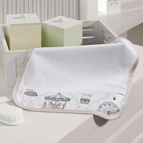 Kit Toalhinha De Boca Com 02 Peças Tecebem Baby Malha 100% Algodão Jean Branco