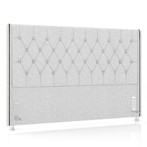 Cabeceira Cama Solteiro 90cm Florenza P02 Linho Cinza Claro - Mpozenato