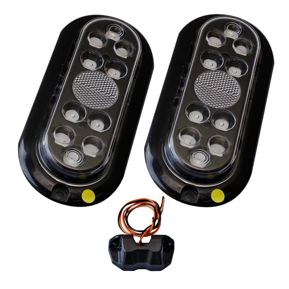 Lanterna Led Carretinha Reboque Par + 1 Lanterna De Placa