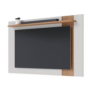 Painel Para 70 Polegadas Extensível 180cm Amélie C05 Off White Matte-freijó - Mpozenato