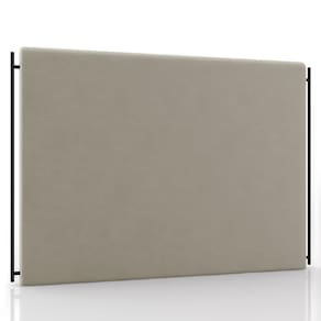 Cabeceira Cama Casal Queen 160cm Oscar P02 Suede Bege - Mpozenato