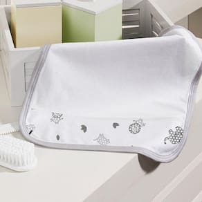 Kit Toalhinha De Boca Com 02 Peças Tecebem Baby Malha 100% Algodão Leon Branco