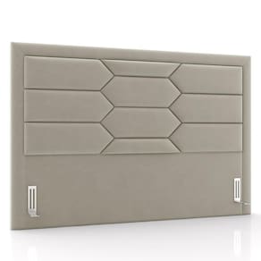 Cabeceira Cama Casal 140cm Texas P02 Veludo Bege - Mpozenato
