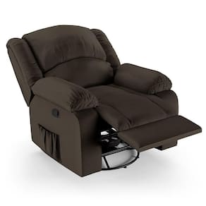Poltrona Do Papai Reclinável Pietra Glider Giratória Usb Fh9 Pu Marrom - Mpozenato