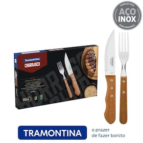 Jogo de 12 Talheres para Churrasco em Aço Inox Dynamic - Tramontina