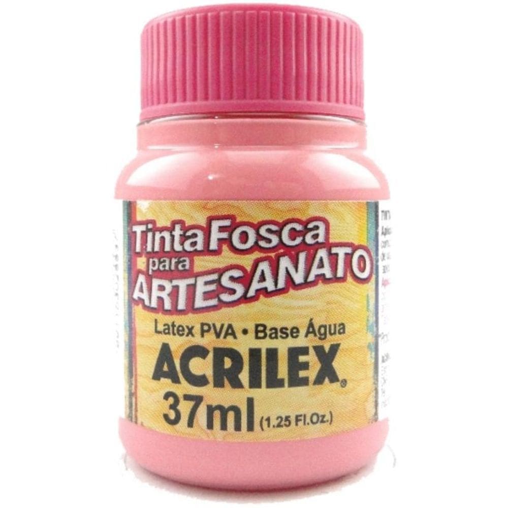 Tinta Acrilex Fosca Para Artes. 37 Ml 567 Rosa Chá