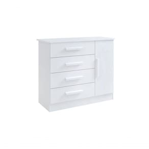Cômoda Firenze 4 Gavetas 1 Porta C-sapateira - D` Doro Branco