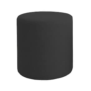 Puff Beca Cilindro Suede Live - 7 Decor Preto