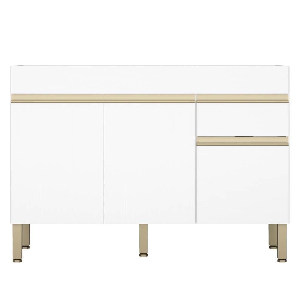 Balcão Gabinete Para Pia Sem Tampo 120cm Lina K02 Supremo - Mpozenato