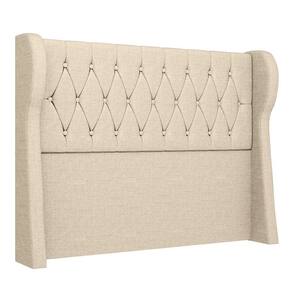 Cabeceira Casal King Cama 195cm Malva I02 Linho Bege - Mpozenato
