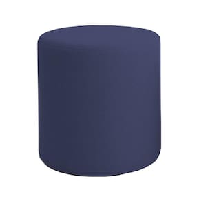 Puff Beca Cilindro Suede Live - 7 Decor Azul Marinho