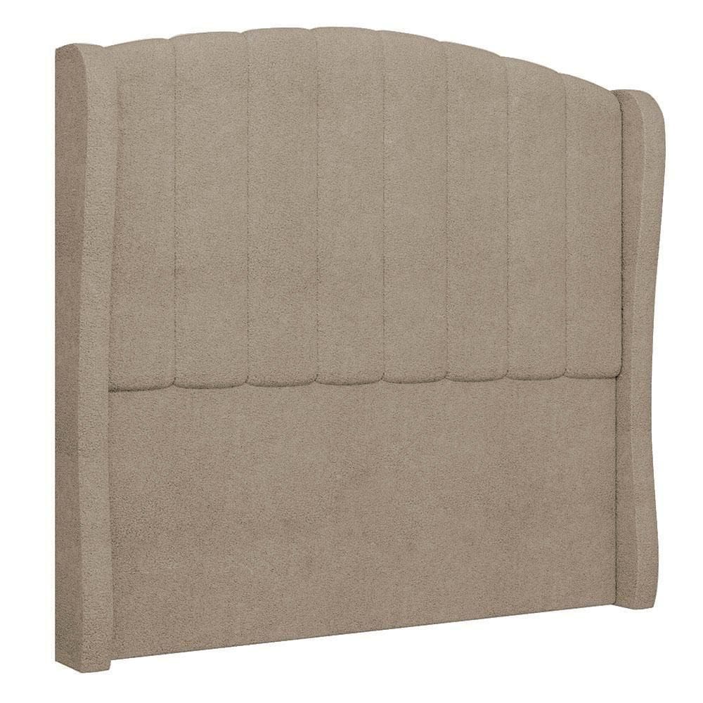 Cabeceira Casal Cama 140cm Glenda I02 Bouclê Capuccino - Mpozenato