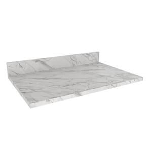 Tampo Para Balcão 80 Cm Cz3121 Marmore Branco Tecno Mobili Marmore Branco