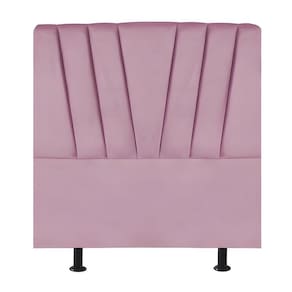 Cabeceira Estofada De Cama Casal 140 Cm Ariel Suede Rosa