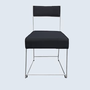 Cadeira Atena Base De Ferro Maciço Prata Veludo Grafite D`classe Decor