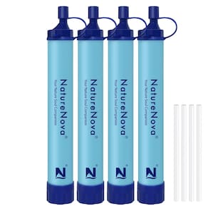 Filtro de água Straw NatureNova Personal Outdoor (pacote com 4)