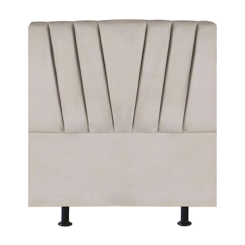 Cabeceira Estofada Cama Solteiro 100 Cm Ariel Corino Bege