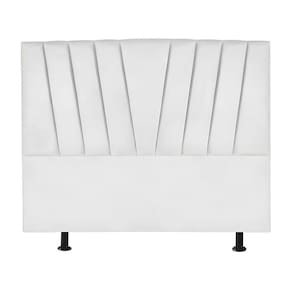 Cabeceira Estofada Cama Casal Queen Size 160 Cm Ariel Corino Branco