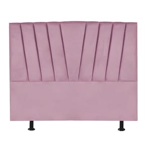 Cabeceira Estofada Cama Casal Queen Size 160 Cm Ariel Suede Rosa