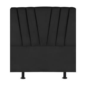 Cabeceira Estofada De Cama Casal 140 Cm Ariel Corino Preto
