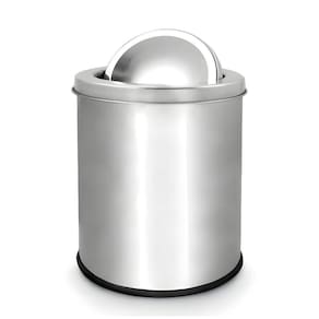Lixeira Basculante Multiuso Inox 3 Litros - Compacta E Funcional