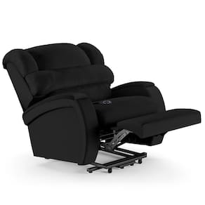 Poltrona Do Papai Reclinável Kalie Elevação Lift Elétrico Fh9 Pu Preto - Mpozenato
