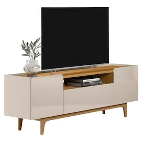 Rack Para Sala Bancada De 75 Pol 180cm Safira L06 Tauari-off White - Mpozenato