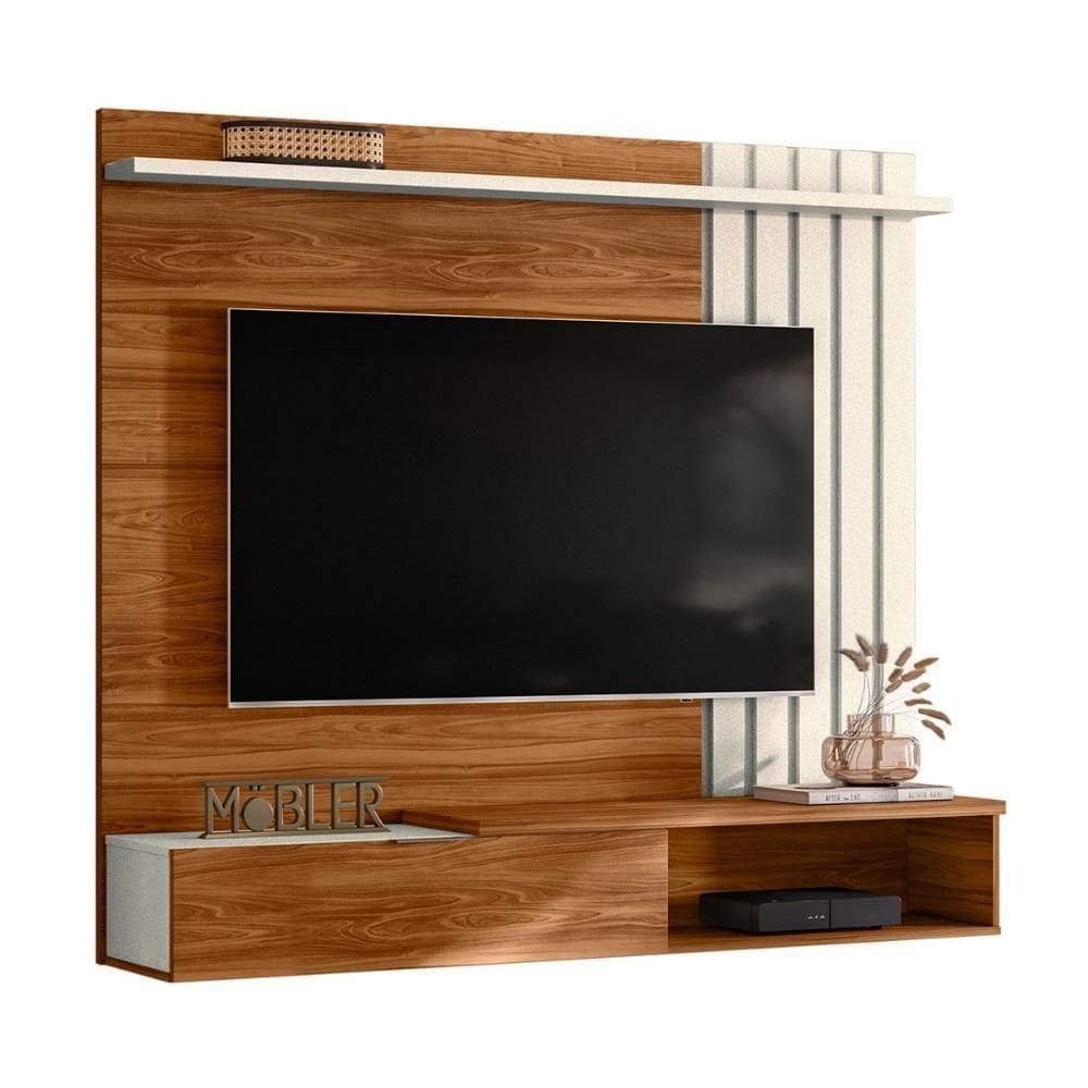 Painel Home Suspenso Vegas Com Ripado E 1 Porta 160 Cm.