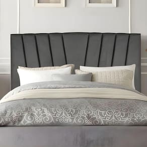 Cabeceira Casal Queen Size Cama Estofada 160 Cm Lile Linho Cinza