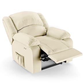 Poltrona Do Papai Reclinável Pietra Power Touch Fh9 Pu Bege - Mpozenato