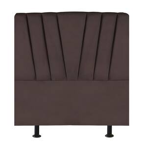 Cabeceira Estofada Cama Solteiro 90 Cm Ariel Suede Marrom
